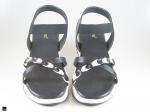 Combo of Black& white Sandals for ladies - 4