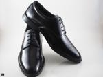 Men's genuine leather formal black shoes - 3