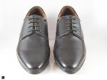 Mens plain derby laceup black Leather shoe for officewear in black - 2