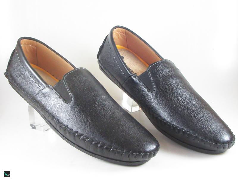 Black casual loafers