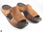 Flip flop sandals in genuine leathers - 1