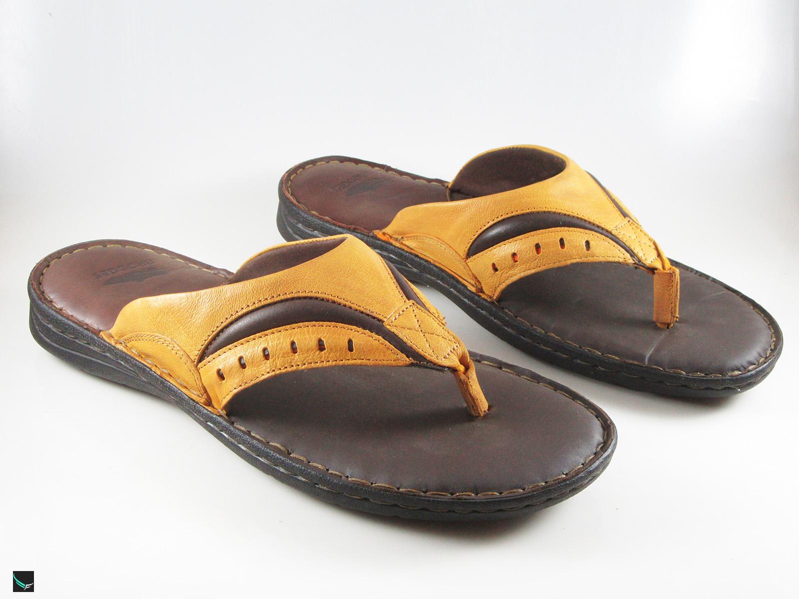 Dailywear Tan Slippers For Mens - 4761 - Leather Collections On ...