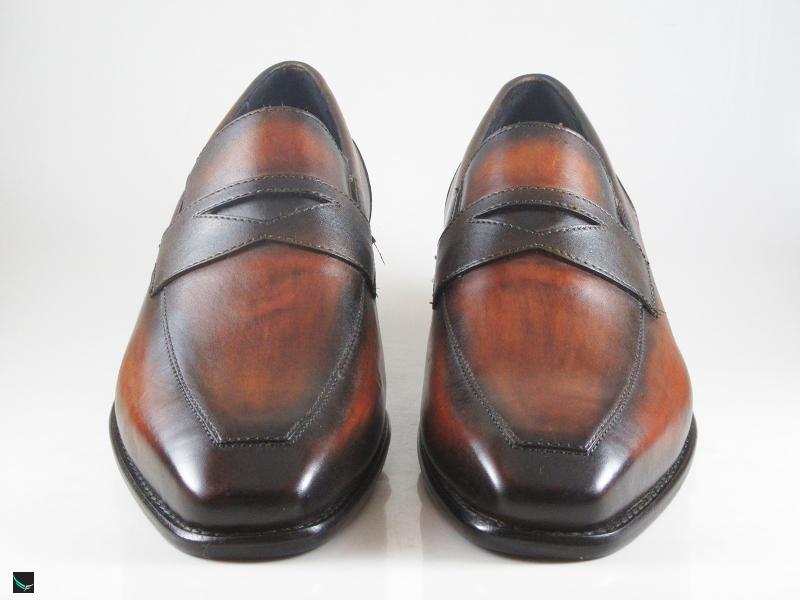 Patina finished cognac Loafer W saddle