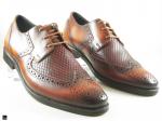 Patina finished derby tan With Diamond print - 1