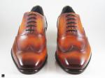 Patina finished Tan Oxford wingtip - 1