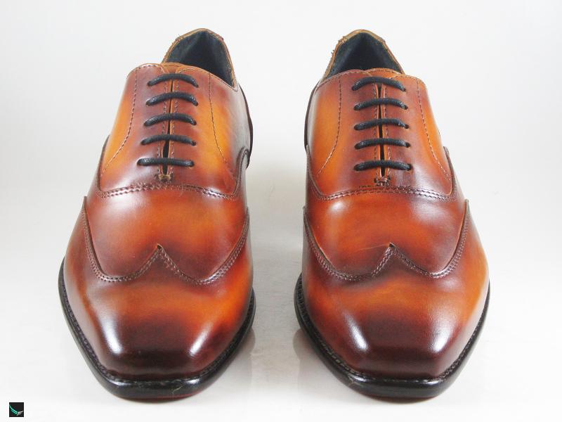 Patina finished Tan Oxford wingtip