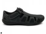 Mens slipper shoes In Black Oil-Pullup - 6