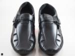 Men's formal leather stylish black shoes - 3