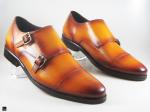 Patina finished tan cap toe with double monk - 1