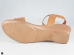 Stylish  heel Sandal for ladies in Tan - 3