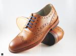 Tan Brogue with decorative perforations - 5