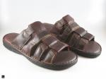 Flip flop Brown slippers  in genuine leathers - 1