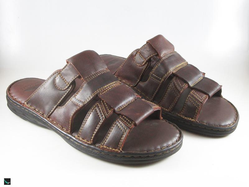 Flip flop Brown slippers  in genuine leathers