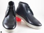 Men's casual leather boots shoes - 3