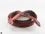 Men's leather braided belt - 1