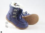 Dotted printed  design shoes  in blue for kids - 5