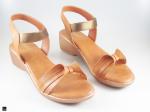 Stylish  heel Sandal for ladies in Tan - 1