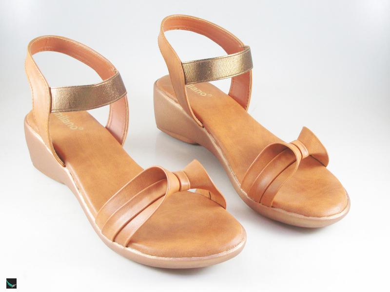 Stylish  heel Sandal for ladies in Tan