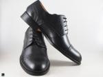 Men's genuine leather formal black shoes - 4