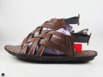 Brown windowed daily use sandals - 3