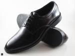 Men's genuine leather formal black shoes - 4