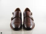 Monk buckle formal brown shoes - 4