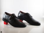 Black formal single buckle shoes - 1