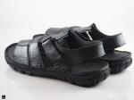 Black rough use sandals - 3