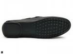 Black Perforated Leather Loafer - 7