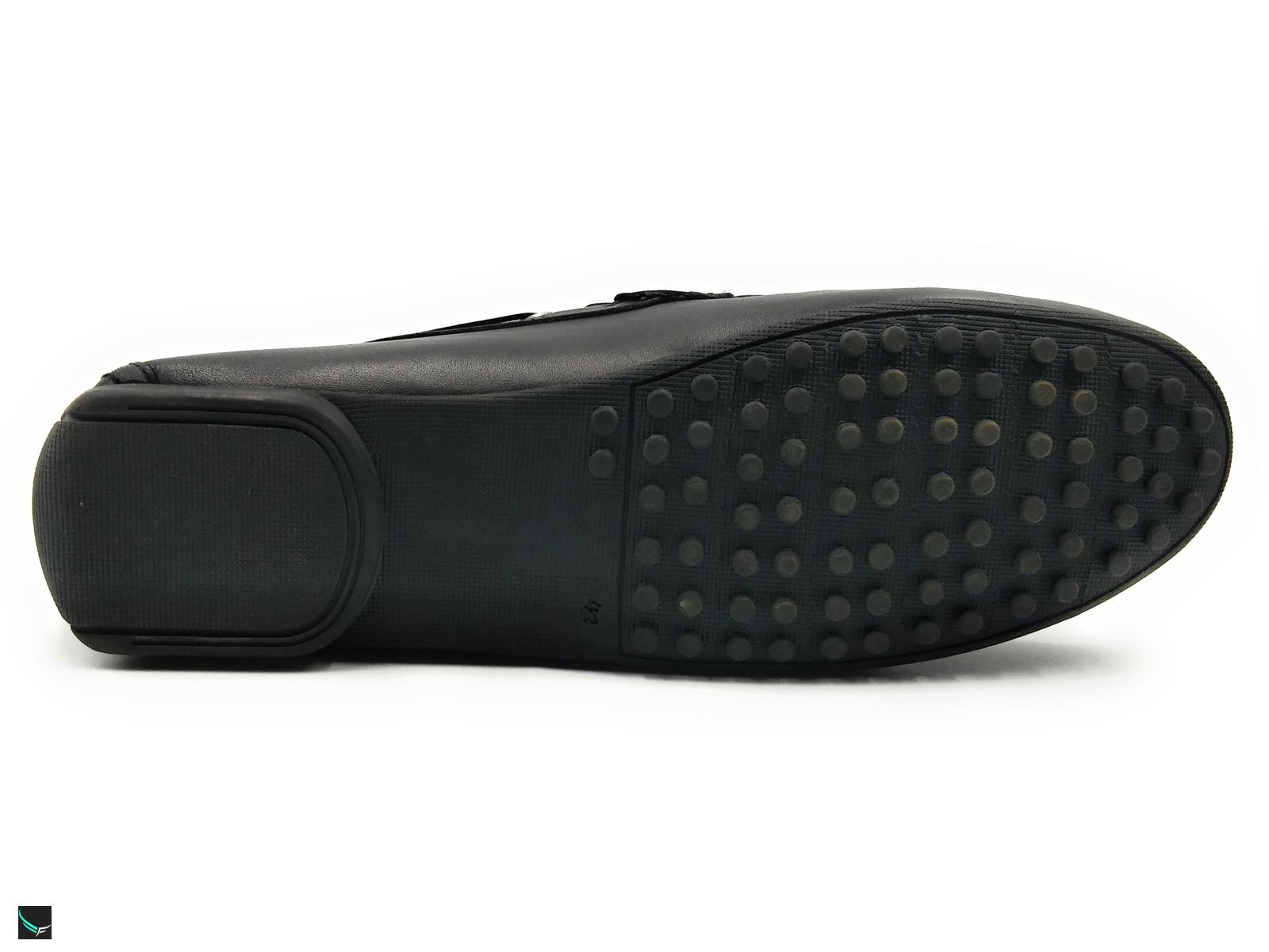 Black Perforated Leather Loafer - 4159 - Leather Collections On ...