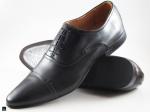 Men's genuine attractive black oxford shoes - 3