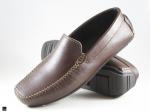 Mens Stylish Brown Leather Loafers - 1