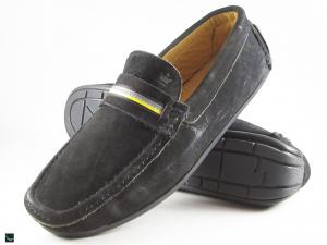 Suede black Moccasin for men's