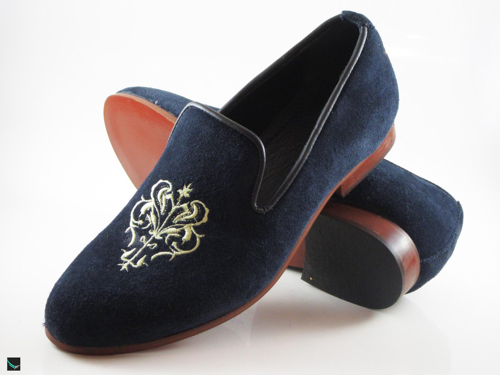 loafer shoes blue colour