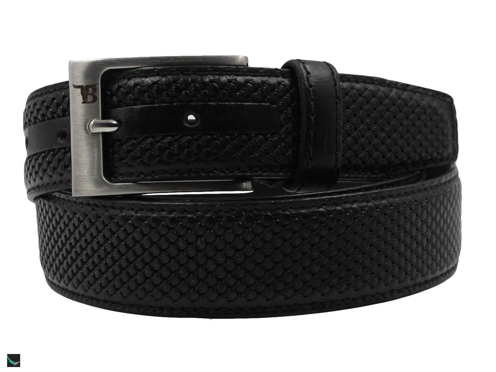 Fish Printed Leather Belt In Black - 4197 - Leather Collections On ...