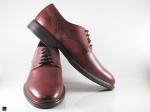 Daily Office wear burgundy brown leather shoes - 4