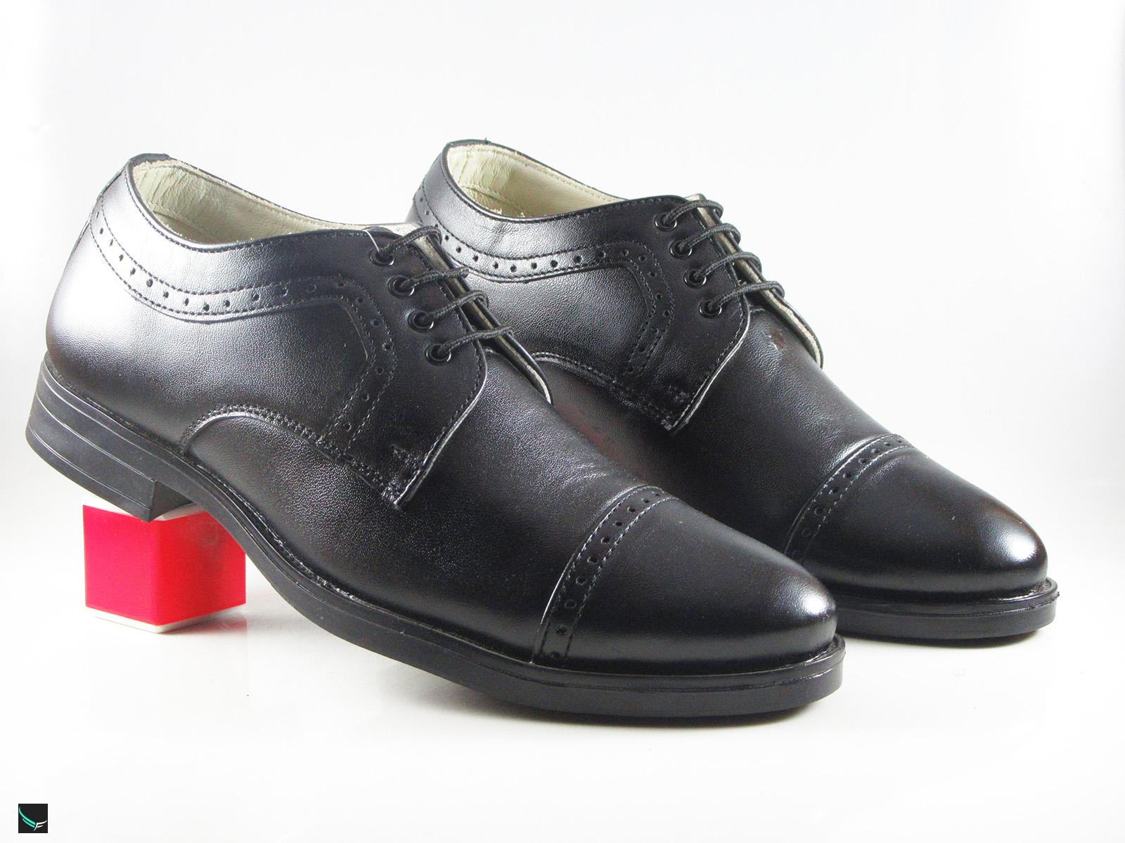 Black Leather Office Shoes For Men - 4570 - Leather Collections On ...