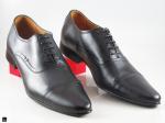 Men's genuine attractive black oxford shoes - 1