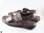 Long life brown leather sandals - 4