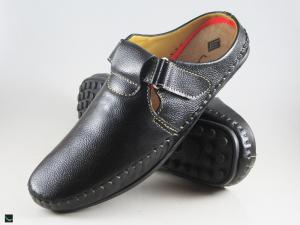 Original black leather mules