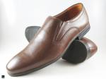 Mens Slipon Brown Leather Shoe for Office - 1