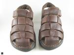 Men's Closed Toe Leather Sandals - 4