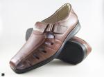 Light weight brown leather sandals for comfort - 1