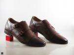 Monk buckle formal brown shoes - 5