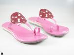 Floral design slippers in pink - 1