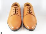 Mens Derby Laceup Tan Leather shoe for Office wear - 3