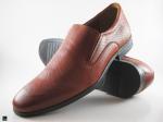 Classic Reddish Tan Mens Slipon Leather Shoe - 4