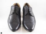 Trendy Pointed Black Brogue shoes - 3