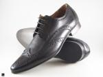 Trendy Pointed Black Brogue shoes - 1