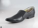 Men's black slip-on loafers - 1